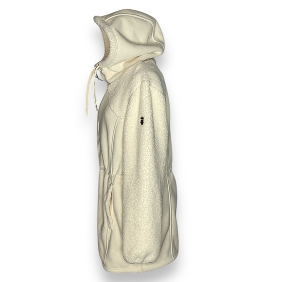 1 Madison Expedition Ivory Sherpa Fleece Hooded Zip Winter Jacket Size XLarge - Picture 2 of 9